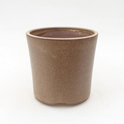 Ceramiczna miska bonsai 10 x 10 x 10 cm, kolor brązowy - 1