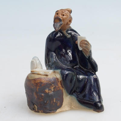 Ceramiczna figurka - mędrzec z herbatą - 1