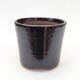 Ceramiczna miska bonsai 11 x 11 x 10 cm, kolor metalowy - 1/3