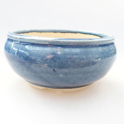 Ceramiczna miska bonsai 11 x 11 x 5,5 cm, kolor niebieski - 1