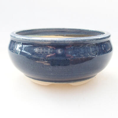 Ceramiczna miska bonsai 10 x 10 x 5 cm, kolor niebieski - 1
