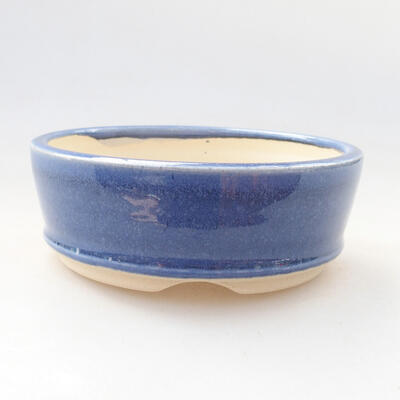Ceramiczna miska bonsai 11,5 x 11,5 x 4 cm, kolor niebieski - 1