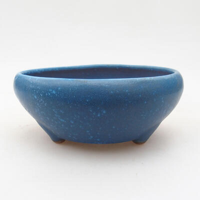 Ceramiczna miska bonsai 10,5 x 10,5 x 4,5 cm, kolor niebieski - 1