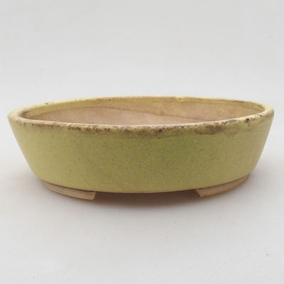 Ceramiczna miska bonsai 15 x 13,5 x 4 cm, kolor żółty - 1