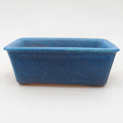 Ceramiczna miska bonsai 11 x 7,5 x 4 cm, kolor niebieski - 1