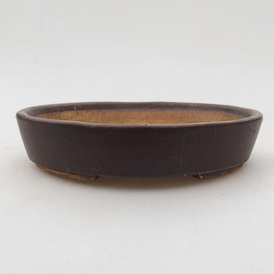 Ceramiczna miska bonsai 15 x 13,5 x 4 cm, kolor brązowy - 1