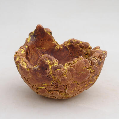 Ceramiczna skorupa 8,5 x 8 x 7,5 cm, kolor szaro-żółty - 1