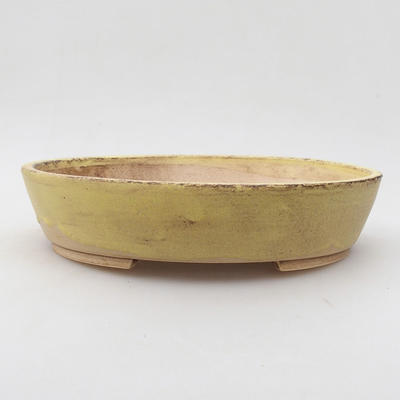 Ceramiczna miska bonsai 22,5 x 19,5 x 5 cm, kolor żółty - 1