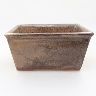 Ceramiczna miska bonsai 11 x 9 x 5,5 cm, kolor brązowy - 1