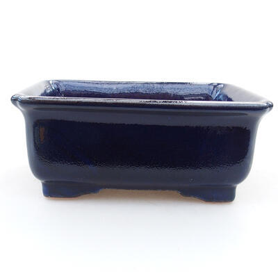 Ceramiczna miska bonsai 12 x 9,5 x 4,5 cm, kolor niebieski - 1