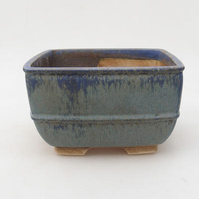 Ceramiczna miska bonsai 15,5 x 15,5 x 9 cm, kolor niebieski - 1