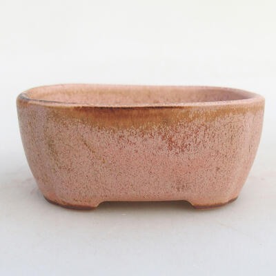 Ceramiczna miska bonsai 8 x 6,5 x 3,5 cm, kolor różowy - 1