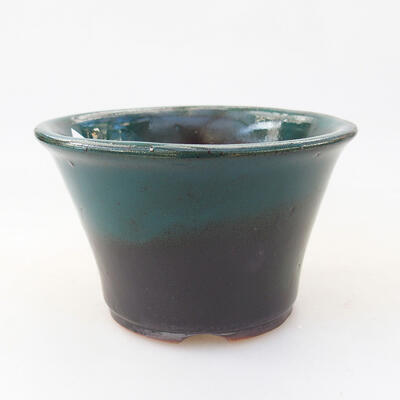 Ceramiczna miska bonsai 10 x 10 x 6,5 cm, kolor zielony - 1