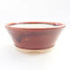 Ceramiczna miska bonsai 11 x 11 x 4,5 cm, kolor bordowy - 1/3