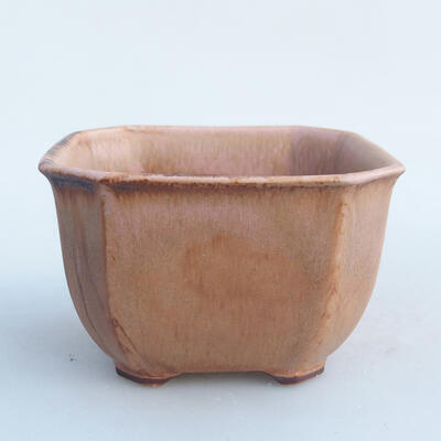 Ceramiczna miska bonsai 9 x 9 x 5,5 cm, kolor różowy - 1