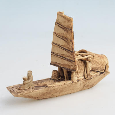 Figurka ceramiczna - statek - 1