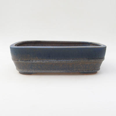Ceramiczna miska bonsai 25 x 19 x 7 cm, kolor brązowo-niebieski - 2. jakość - 1