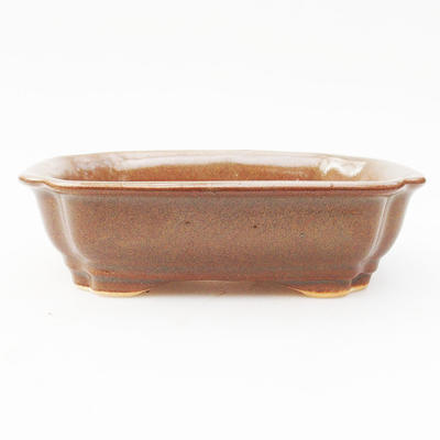 Ceramiczna miska bonsai 16 x 12 x 4,5 cm, kolor brązowy - 2. jakość - 1