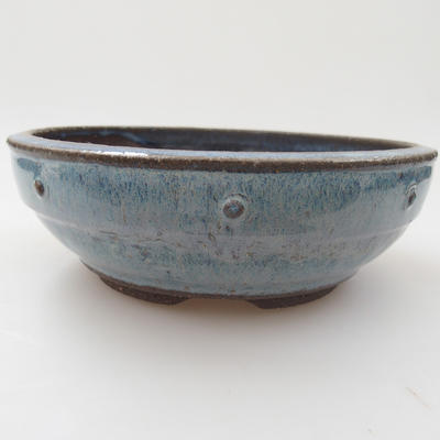 Ceramiczna miska bonsai - 18 x 18 x 6 cm, kolor niebieski - 1