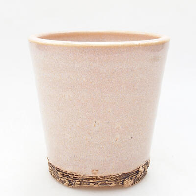 Ceramiczna miska bonsai 9 x 9 x 9,5 cm, kolor różowy - 1