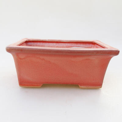 Ceramiczna miska bonsai 11 x 8,5 x 4,5 cm, kolor różowy - 1