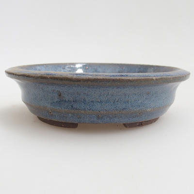 Ceramiczna miska bonsai 11,5 x 11,5 x 3 cm, kolor niebieski - 1