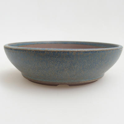 Ceramiczna miska bonsai 12 x 12 x 3 cm, kolor niebieski - 1