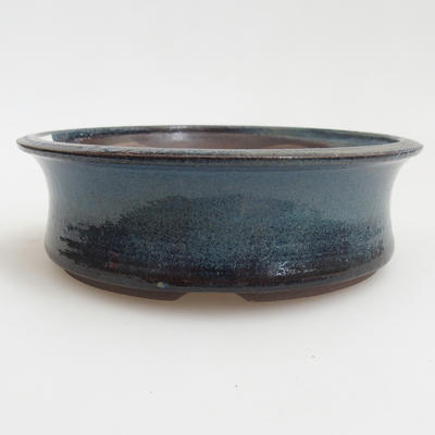 Ceramiczna miska bonsai 13 x 13 x 4 cm, kolor niebieski - 1