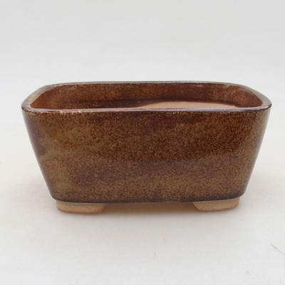Ceramiczna miska bonsai 13 x 10 x 5,5 cm, kolor brązowy - 1
