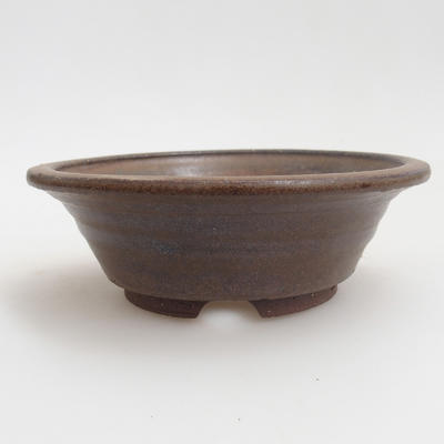 Ceramiczna miska bonsai 12 x 12 x 4 cm, kolor brązowy - 1