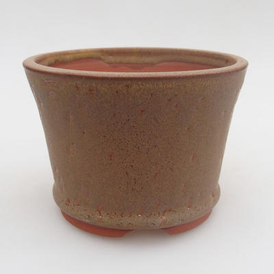 Ceramiczna miska bonsai 11,5 x 11,5 x 8 cm, kolor brązowy - 1