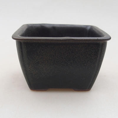 Ceramiczna miska bonsai 8 x 8 x 5 cm, kolor szary - 1