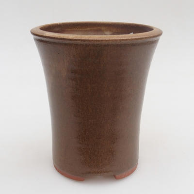 Ceramiczna miska bonsai 10 x 10 x 12,5 cm, kolor brązowy - 1