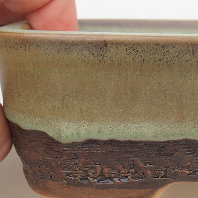 Ceramiczna miska bonsai 15 x 10 x 5 cm, kolor zielony - 1