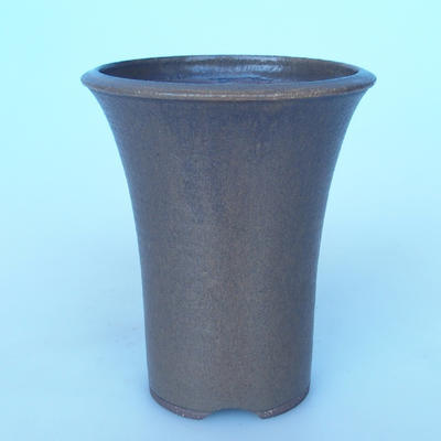 Ceramiczna miska bonsai 15,5 x 15,5 x 17,5 cm kolor brązowy - 1