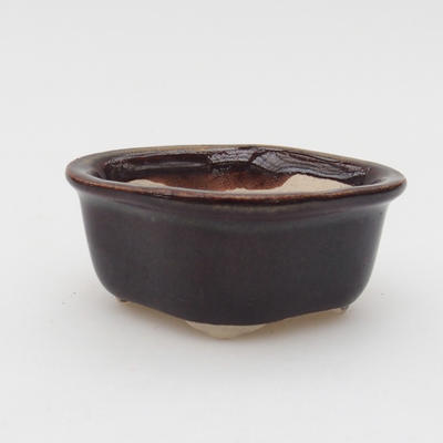 Mini miska bonsai 6 x 5 x 2,5 cm, kolor brązowy - 1
