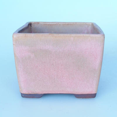 Ceramiczna miska bonsai 11,5 x 11,5 x 8,5 cm kolor różowy - 1