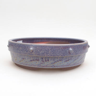 Ceramiczna miska bonsai 18,5 x 18,5 x 5,5 cm, kolor niebieski - 1
