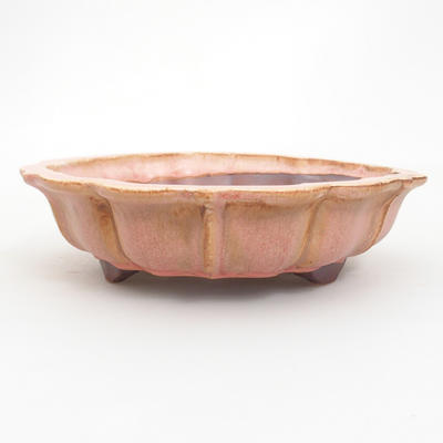 Ceramiczna miska bonsai 18,5 x 18,5 x 5 cm, kolor różowy - 1