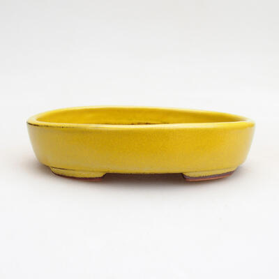 Ceramiczna miska bonsai 11,5 x 9 x 2,5 cm, kolor żółty - 1