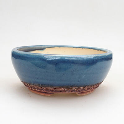 Ceramiczna miska bonsai 13,5 x 13,5 x 5,5 cm, kolor niebieski - 1