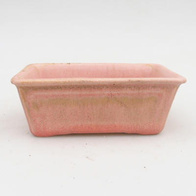 Ceramiczna miska bonsai 2. jakości - 12 x 8 x 4 cm, kolor różowy - 1