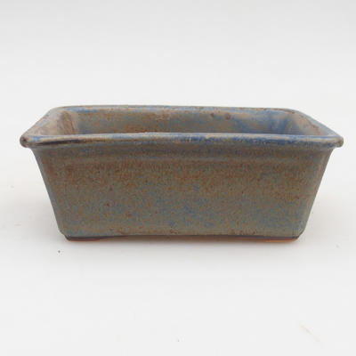 Ceramiczna miska bonsai 2. jakości - 12 x 8 x 4 cm, kolor brązowo-niebieski - 1