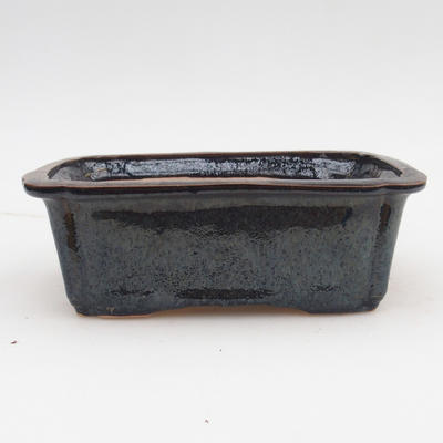 Ceramiczna miska bonsai 2. jakości - 17,5 x 13 x 6 cm, kolor brązowo-niebieski - 1