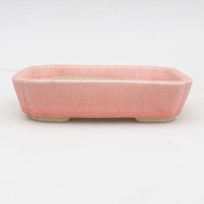 Ceramiczna miska bonsai 2. jakości - 12 x 9 x 3 cm, kolor różowy - 1