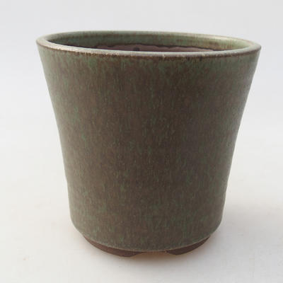 Ceramiczna miska bonsai 9 x 9 x 8,5 cm, kolor zielony - 1