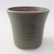 Ceramiczna miska bonsai 10 x 10 x 9 cm, kolor zielony - 1/3
