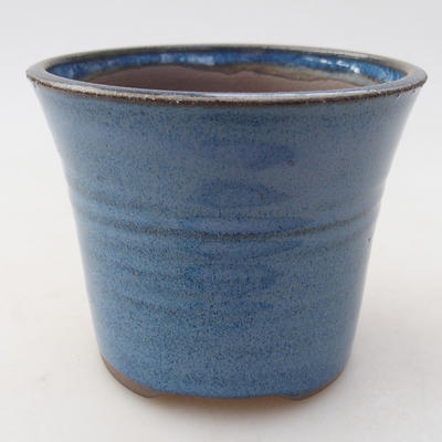 Ceramiczna miska bonsai 9 x 9 x 7,5 cm, kolor niebieski - 1
