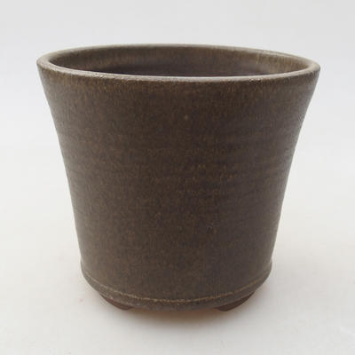 Ceramiczna miska bonsai 10 x 10 x 9 cm, kolor brązowy - 1
