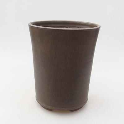 Ceramiczna miska bonsai 13 x 13 x 16,5 cm, kolor brązowy - 1